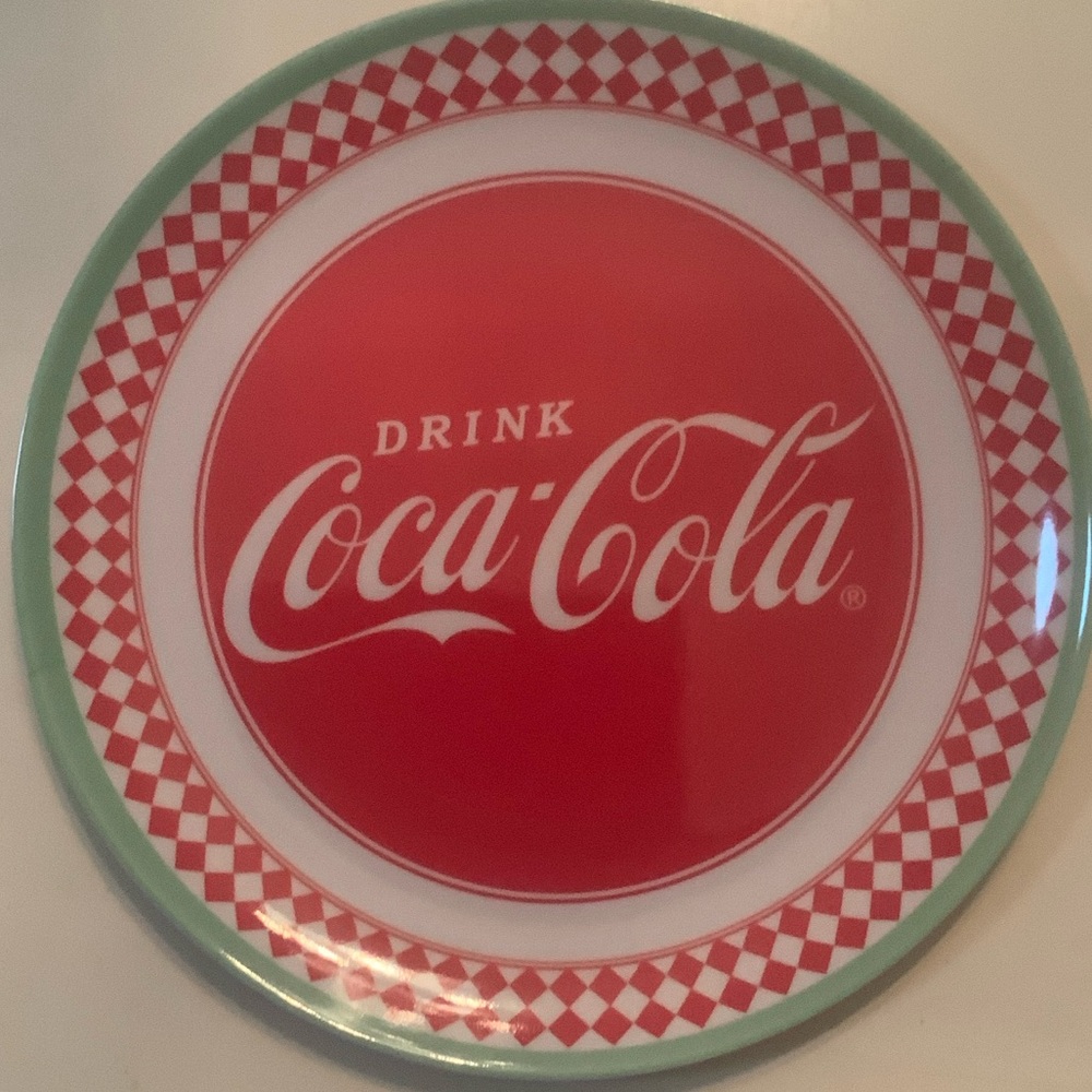 Coca-Cola Red and White Checkered Plate